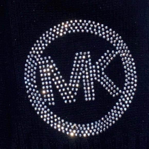 Michael Kors Black Bling Studded Scarf - Picture 2 of 3